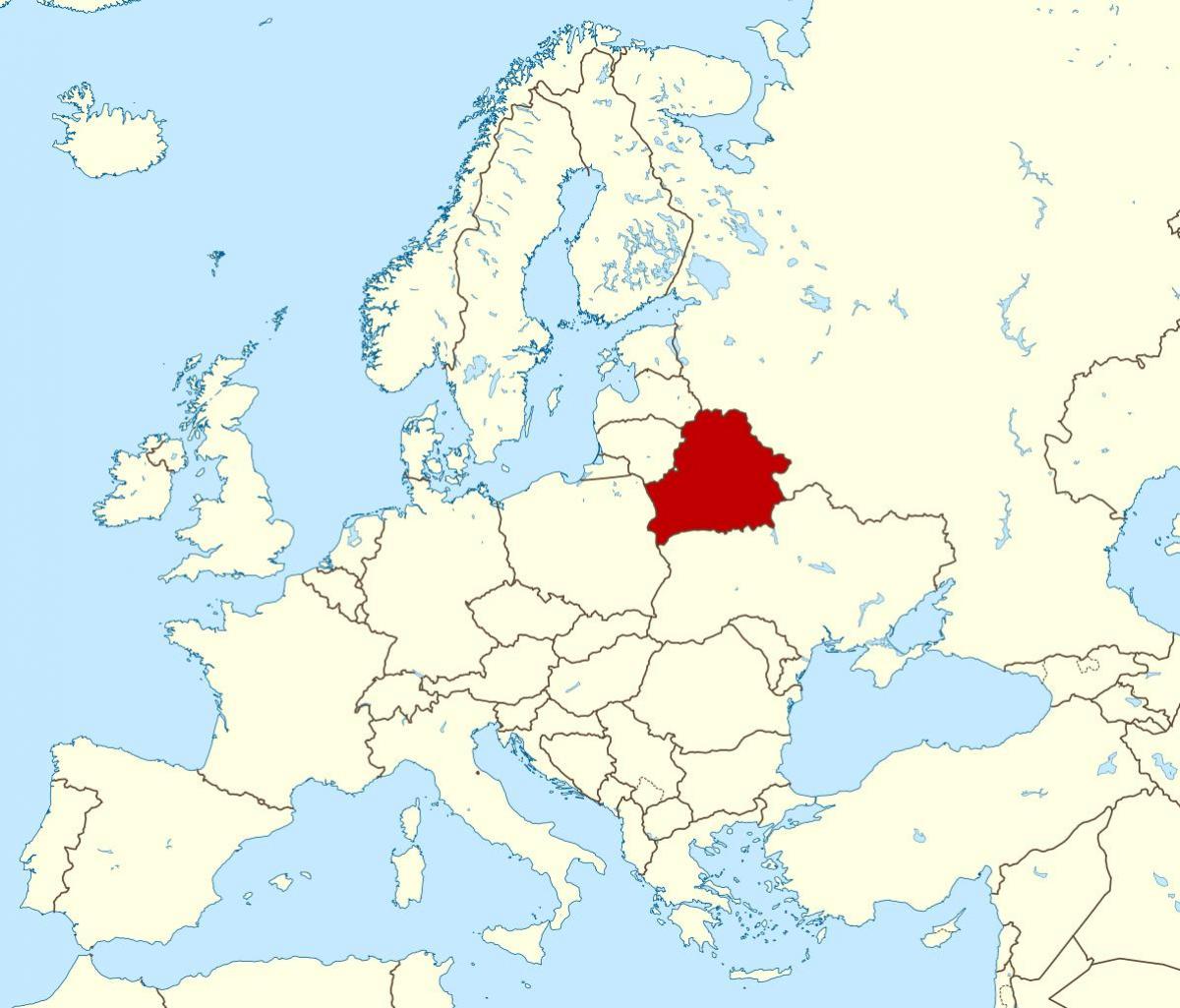 Belarus localizare pe harta lumii